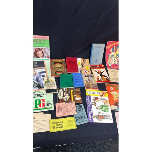 108 - Selection of vintage items ration books, butter stamp books etc