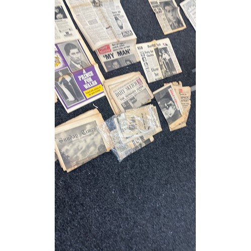 240 - Vintage original newspapers on ' Man on the Moon' , ' Coronation' 1969 daily mirror etc