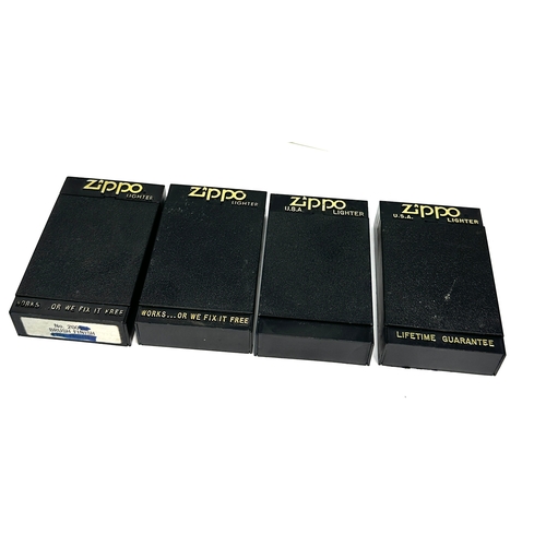 552 - 4 as new Zippo lighters all original boxed