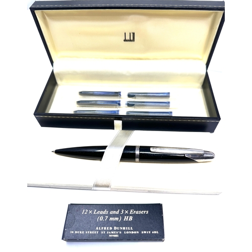 526 - original boxed alfred Dunhill black Blue cased Mechanical Propelling Pencil Boxed with refills