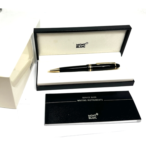 527 - Boxed as new Mont blanc large black roller ball pen