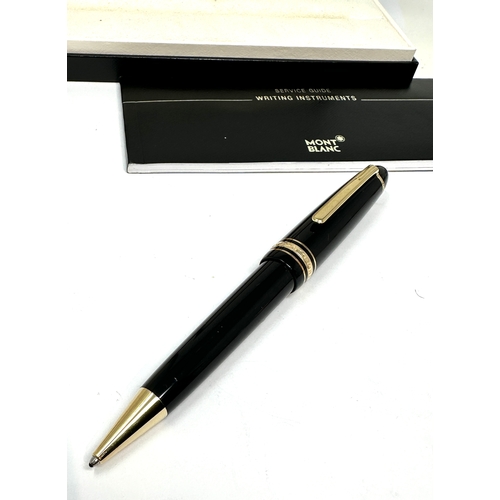 527 - Boxed as new Mont blanc large black roller ball pen