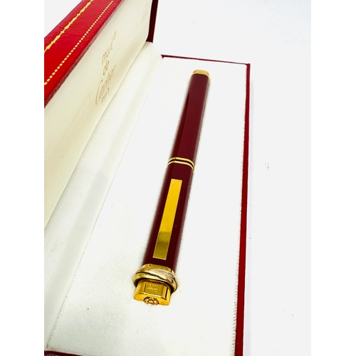 529 - Boxed must de Cartier ball point pen original boxed and booklet