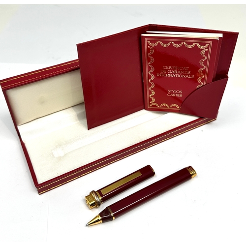 529 - Boxed must de Cartier ball point pen original boxed and booklet