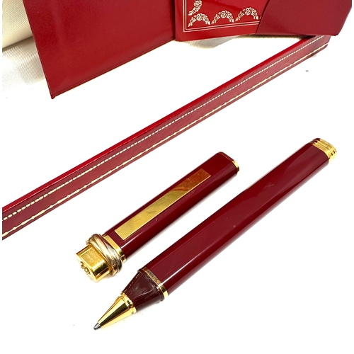 529 - Boxed must de Cartier ball point pen original boxed and booklet