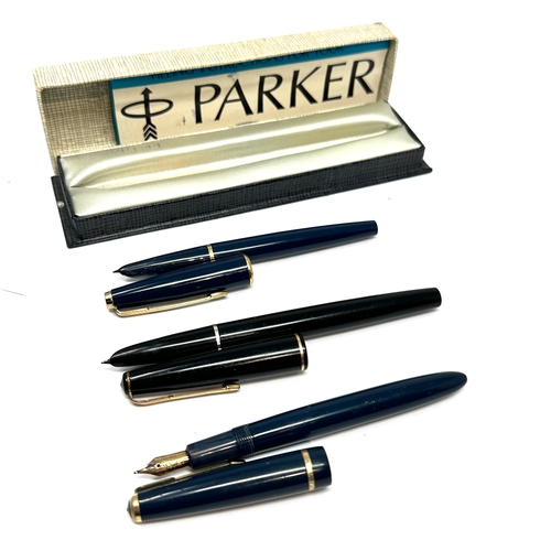 534 - 3 vintage parker fountain pens