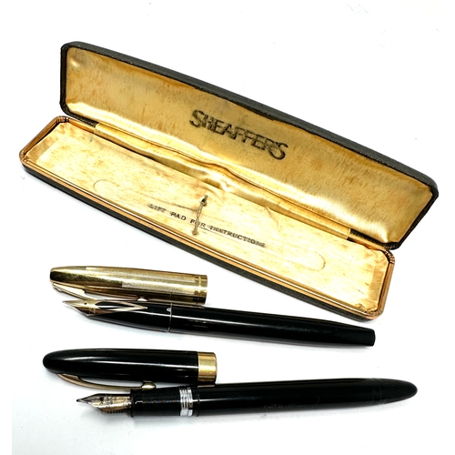 535 - 2 Vintage 14ct gold nib sheaffer fountain pens