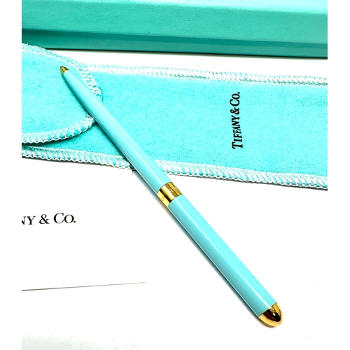 537 - Boxed Tiffany & Co Tiffany Blue Purse Pen