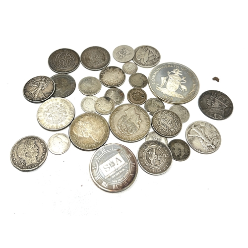 518 - mixed selection of silver coins weight 310g