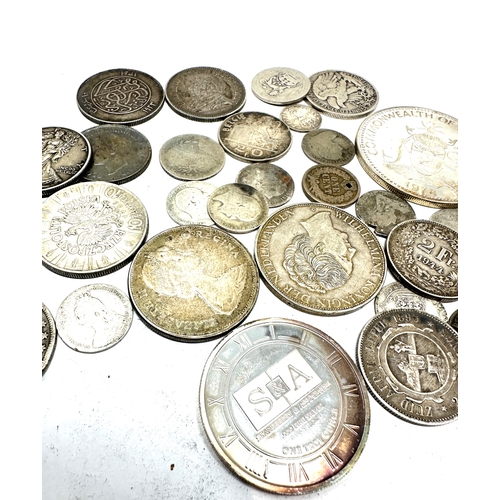 518 - mixed selection of silver coins weight 310g