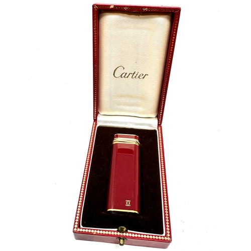 556 - Boxed Cartier cigarette lighter original box & booklets