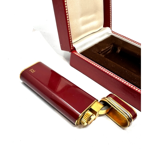 556 - Boxed Cartier cigarette lighter original box & booklets