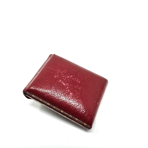 562 - small leather cartier envelope design jewellery box measures approx 4cm by 3cm