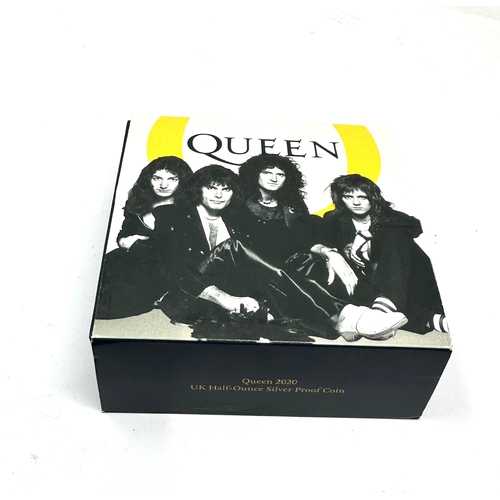 519 - QUEEN : Royal Mint 2020 Music Legends UK Half Ounce Silver Proof Coin