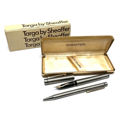 539 - Sheaffer Targa 1005 Ballpoint & Fountain Pen 14ct gold fountain pen