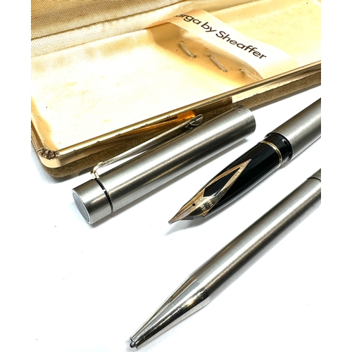 539 - Sheaffer Targa 1005 Ballpoint & Fountain Pen 14ct gold fountain pen