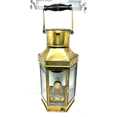 567 - Large Circa 1941 Brass Lantern Named L.S.Co Ltd 1941 measures approx 41cm tall