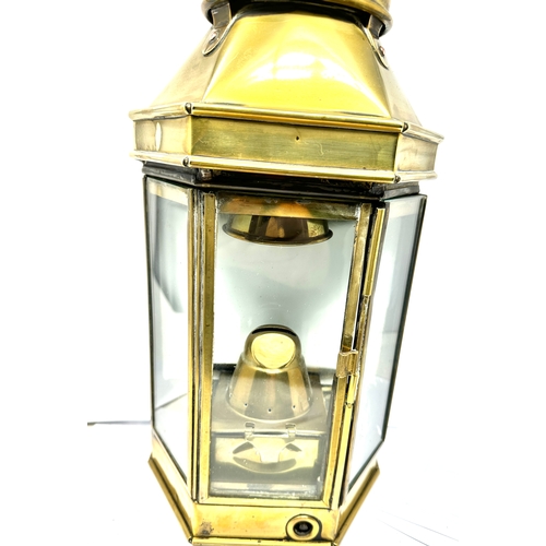 567 - Large Circa 1941 Brass Lantern Named L.S.Co Ltd 1941 measures approx 41cm tall