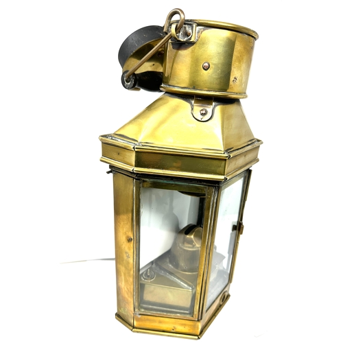 567 - Large Circa 1941 Brass Lantern Named L.S.Co Ltd 1941 measures approx 41cm tall