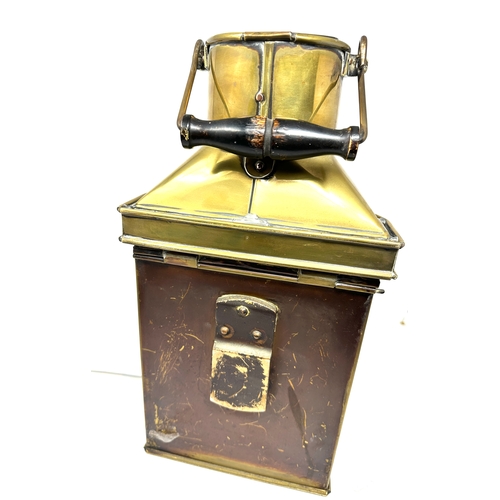 567 - Large Circa 1941 Brass Lantern Named L.S.Co Ltd 1941 measures approx 41cm tall