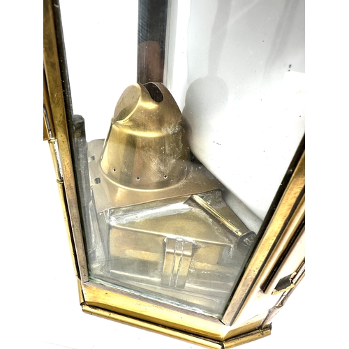 567 - Large Circa 1941 Brass Lantern Named L.S.Co Ltd 1941 measures approx 41cm tall