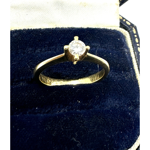 101 - 18ct gold diamond solitaire diamond ring weight 3g