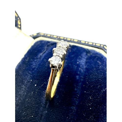 103 - 18ct gold diamond ring weight 2g