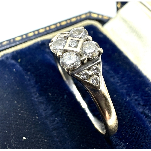 104 - 18ct white gold diamond ring set with 0.50ct diamonds weight 3g