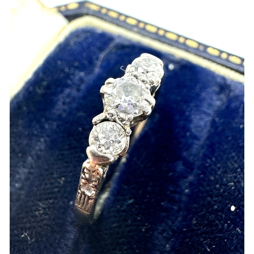 105 - Vintage 18ct white gold diamond ring est .50ct diamonds weight 2.2g