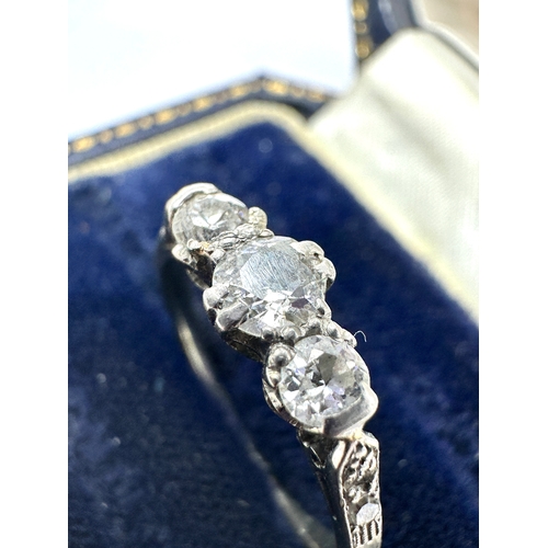 105 - Vintage 18ct white gold diamond ring est .50ct diamonds weight 2.2g