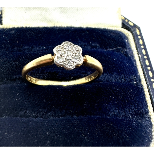 109 - antique 18ct gold diamond ring weight 2g