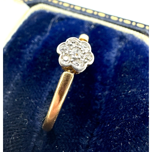 109 - antique 18ct gold diamond ring weight 2g