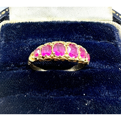 116 - Vintage 18ct gold ruby ring weight 1.8g xrt tested as 18ct