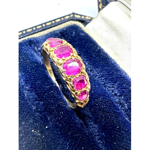 116 - Vintage 18ct gold ruby ring weight 1.8g xrt tested as 18ct