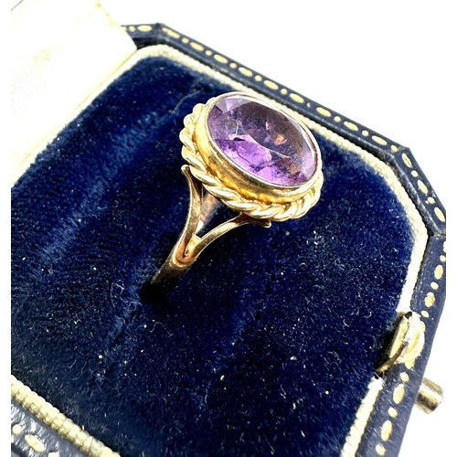 119 - 9ct gold amethyst ring weight 2.8g