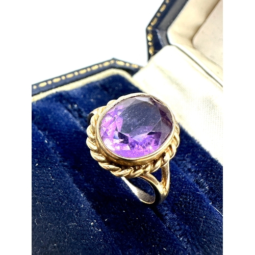 119 - 9ct gold amethyst ring weight 2.8g