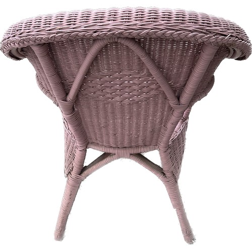 443 - Wicker pink painted bedroom chair