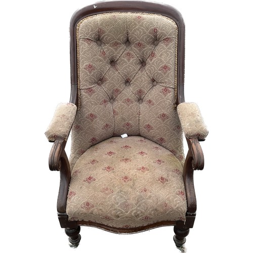 436 - Victorian upholstered nursing chair