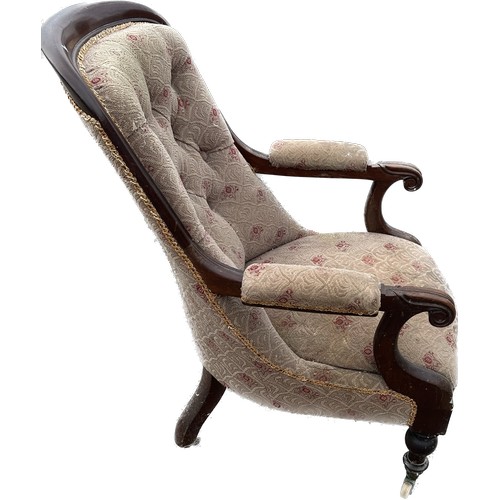 436 - Victorian upholstered nursing chair