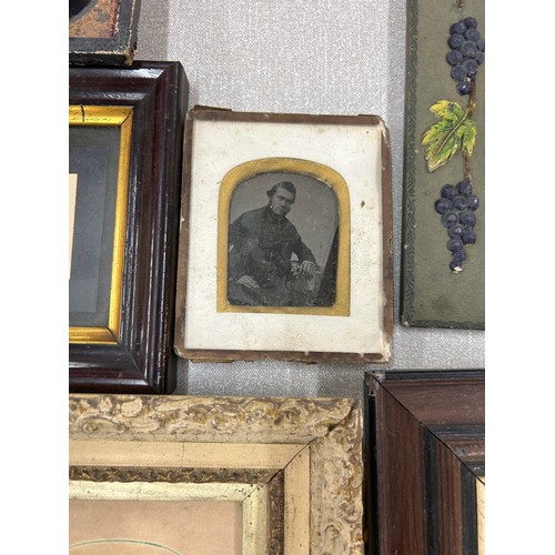 367 - Large selection of framed antique photos largest measures approximately 16 inches by 16 inches