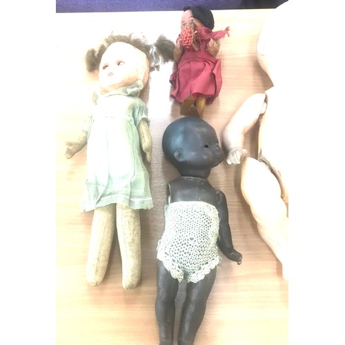 363 - Selection of assorted vintage and later pot dolls includes German armand marseille etc