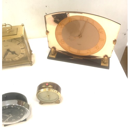 361 - Selection of vintage and later clocks includes Smiths etc