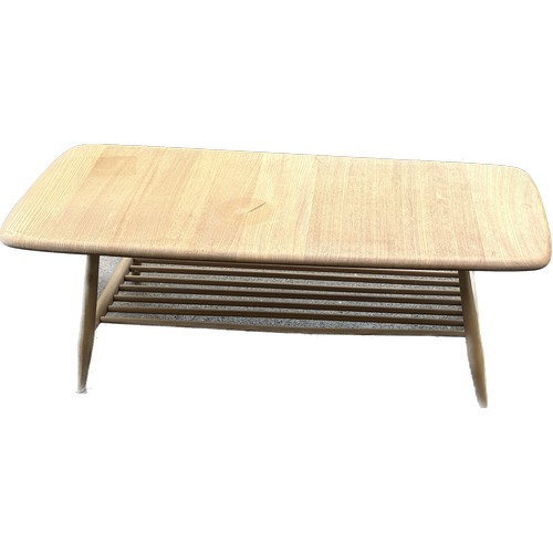 427 - Ercol coffee table measures approx 14 inches tall, 41.5 long and 18 deep