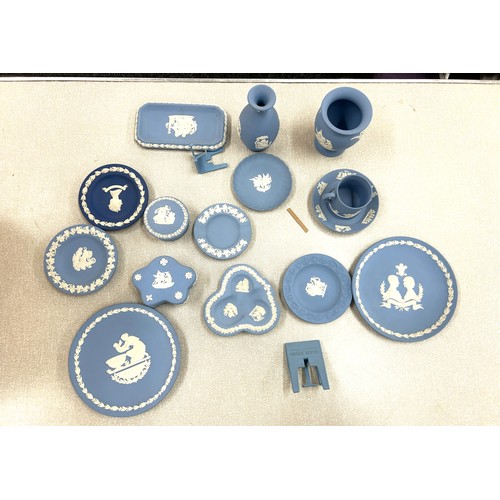 68 - Selection of Wedgwood Jasperware to include miniature vase, plates, trays etc