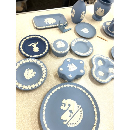 68 - Selection of Wedgwood Jasperware to include miniature vase, plates, trays etc