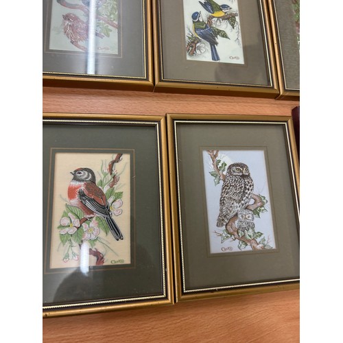 39 - Selection of framed Cash's animal silks measures approx 7.5 inches wide by 6 inches tall