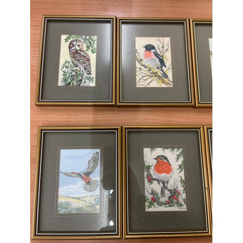 39 - Selection of framed Cash's animal silks measures approx 7.5 inches wide by 6 inches tall