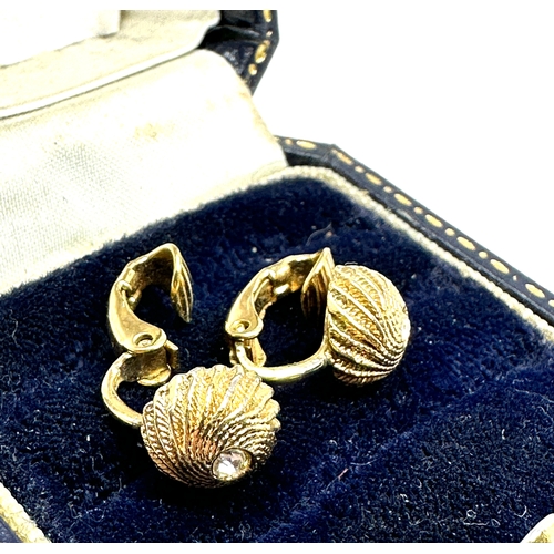 333 - Christian dior earrings gold tone clip on