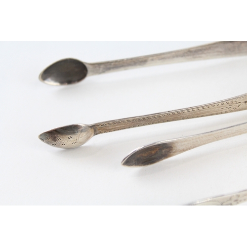 54 - 2 x georgian .925 sterling sugar tongs