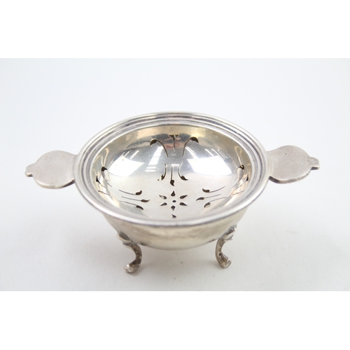 62 - .925 sterling tea strainer w/ bowl